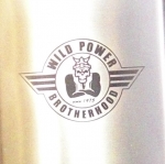 Preview: Wild Power Flachmann Edelstahl , ca. 9 x 10 cm