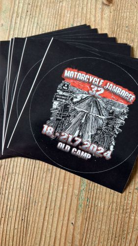 Aufkleber Sticker 32. Motorcycle Jamboree rund