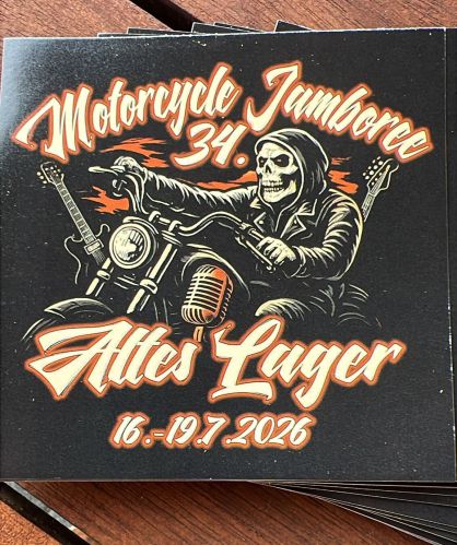 Aufkleber / Sticker 34. Motorcycle Jamboree 2026