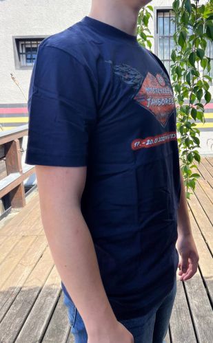 T-Shirt, 33.Motorcycle Jamboree, blau, 2025