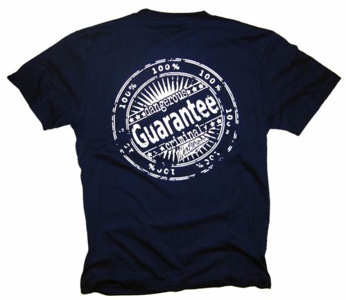 Machinegun Streetwear T-Shirt Guarantee/Gangster Backprint,blau