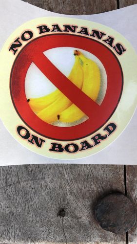 No Bananas on Board - Aufkleber rund