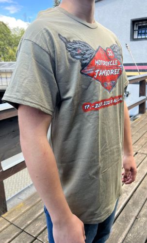 T-Shirt, 33.Motorcycle Jamboree, grün, 2025