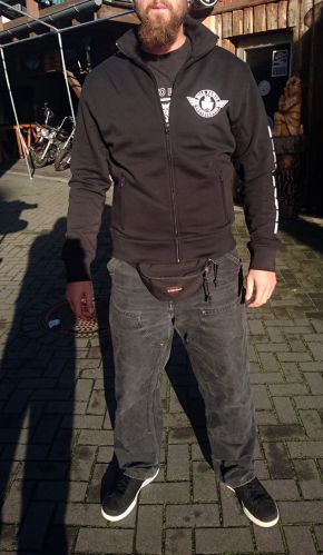 Wild Power Sweatjacke "Moped", Stehkragen, Zip, schwarz