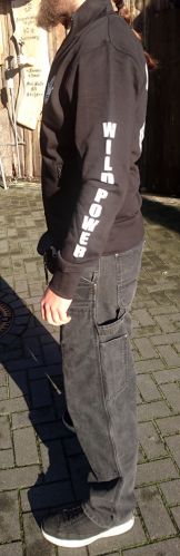 Wild Power Sweatjacke "Moped", Stehkragen, Zip, schwarz