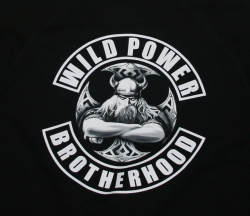 Wild Power Sweatjacke Stehkragen, Zip - Viking Cross - schwarz