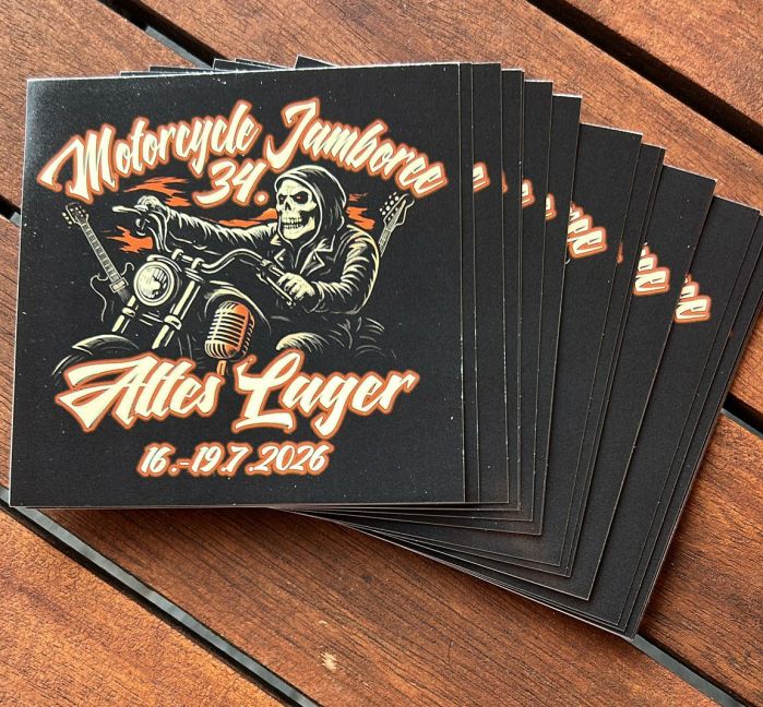 Aufkleber / Sticker 34. Motorcycle Jamboree 2026