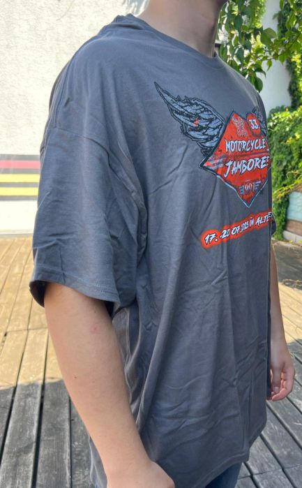T-Shirt, 33.Motorcycle Jamboree, grau, 2025