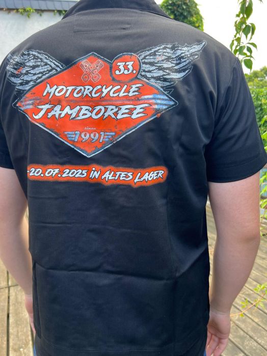 Hemd, 33.Motorcycle Jamboree, schwarz, 2025