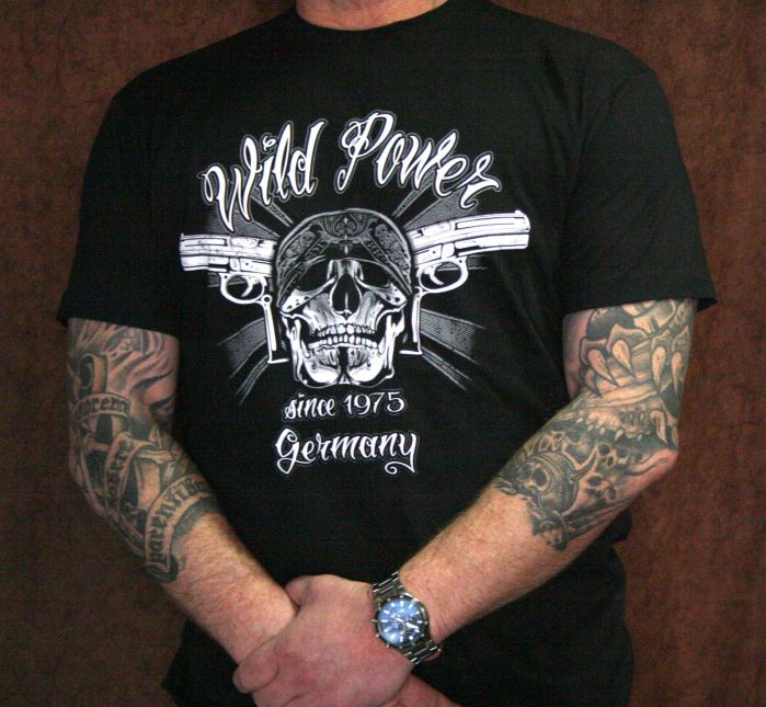 Wild Power T Shirt GunsNSkull