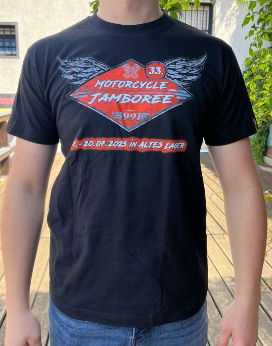 T-Shirt, 33.Motorcycle Jamboree, schwarz, 2025