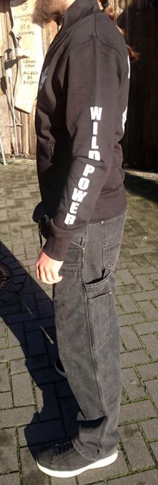 Wild Power Sweatjacke "Moped", Stehkragen, Zip, schwarz