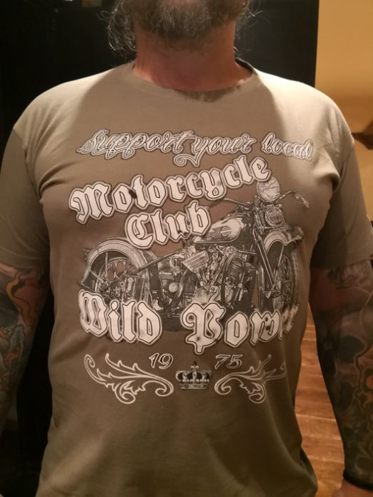 Wild Power T Shirt "Moped" khaki, oliv