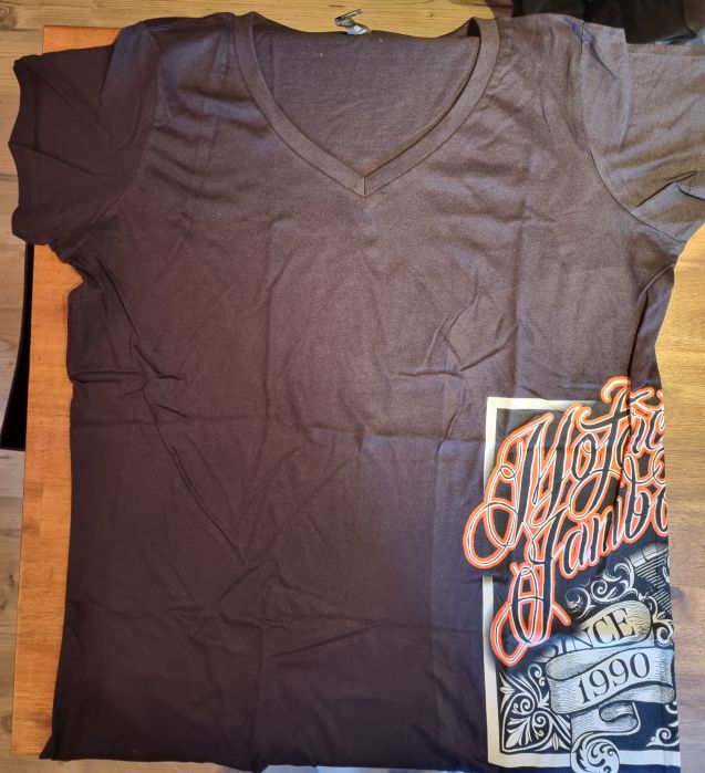 Girl T-Shirt V-Ausschnitt, 30.Motorcycle Jamboree schwarz