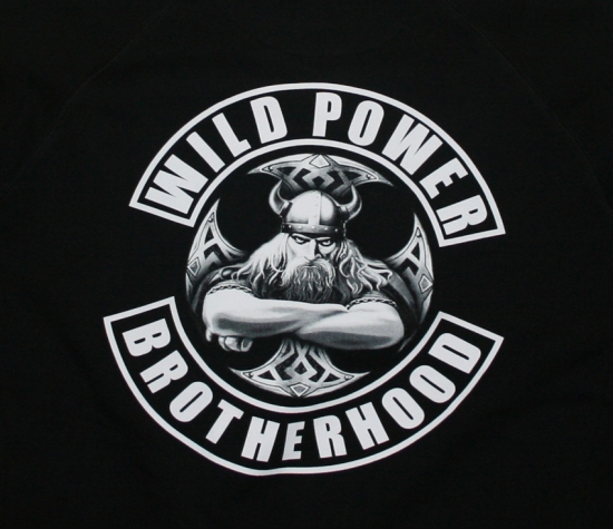 Wild Power Sweatjacke Stehkragen, Zip - Viking Cross - schwarz